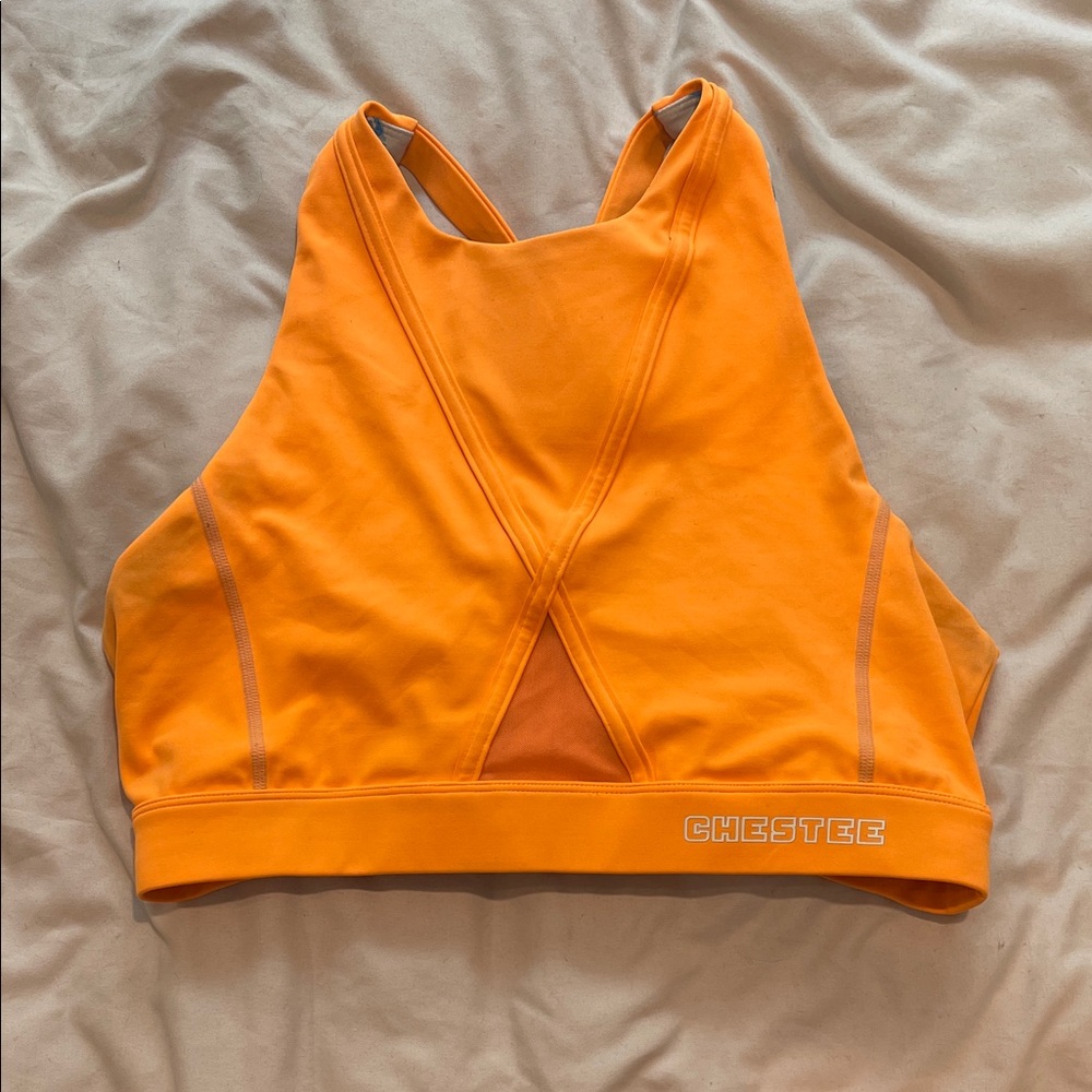 The Chestee Kels Kiel Orange Sports Bra